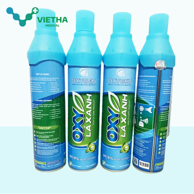 Bình oxy cầm Tay Lá Xanh cung cấp oxy tinh khiết 99,9%