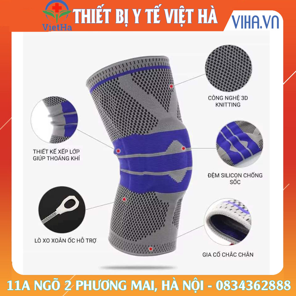 Bó Gối Silicon Co Giãn 4 Chiều hỗ trợ chấn thương Aolikes AL7721 (1 chiếc)