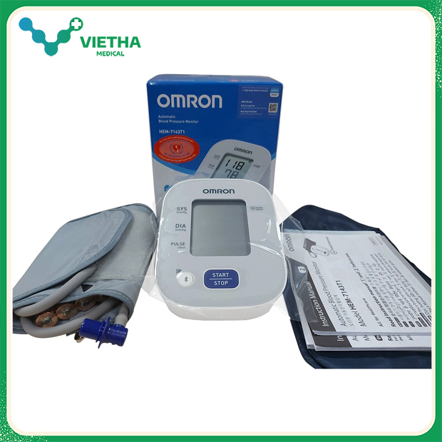 Máy Đo Huyết Áp Omron HEM-7143T1 – Chính Xác, Dễ Dùng, Kết Nối Bluetooth