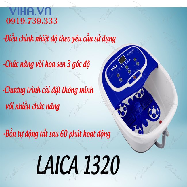 Bồn ngâm chân Laica PC1320 Bồn ngâm chân con lăn tự động