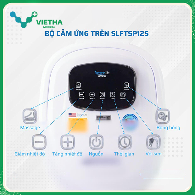 BỒN NGÂM CHÂN MASSAGE SERENELIFE SLFTSP12S ( NEW 2026 )