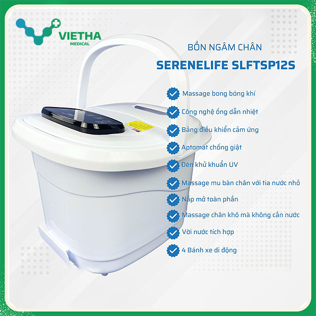 BỒN NGÂM CHÂN MASSAGE SERENELIFE SLFTSP12S ( NEW 2026 )