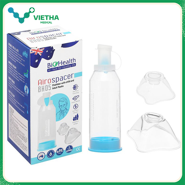 Buồng Đệm Khí Dung BioHealth BH05 – Hỗ Trợ Hít Thuốc Hiệu Quả Cho Người Lớn & Trẻ Em