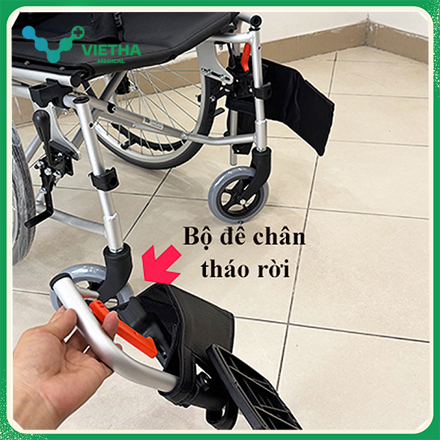 Xe lăn Miki Nhật Bản USG-1, đệm da, khung nhôm cao cấp