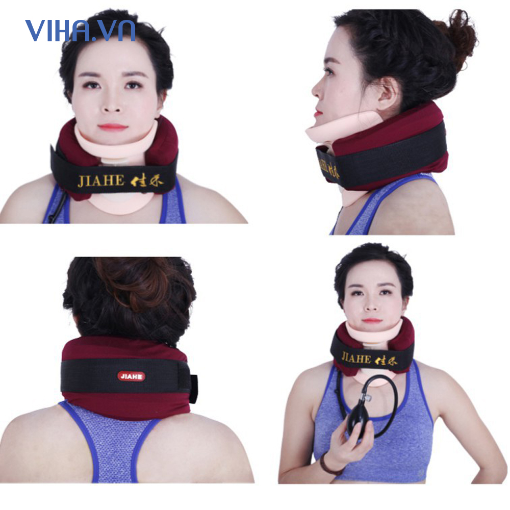 Đai Kéo Giãn Cột Sống Cổ Hơi Điều Trị Thoát Vị Thoái Hóa Cổ JQB08
