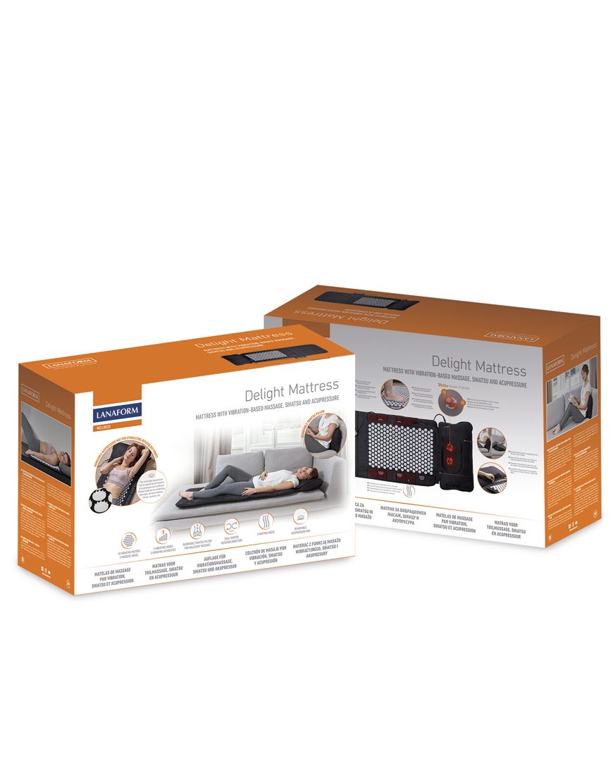 Dệm Massage Toàn Thân Lanaform Delight Có Gối Xoa Bóp Hồng Ngoại