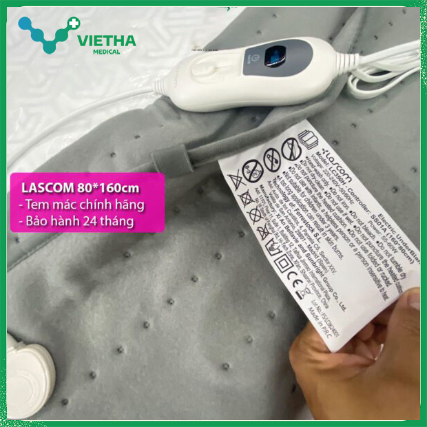Đệm điện đơn sưởi ấm Lascom LC350H KT 160*80cm