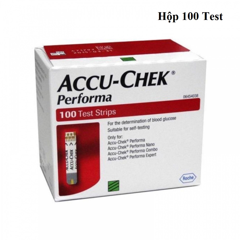 Que Thử Đường huyết Accu-Chek Performa hộp 50 que
