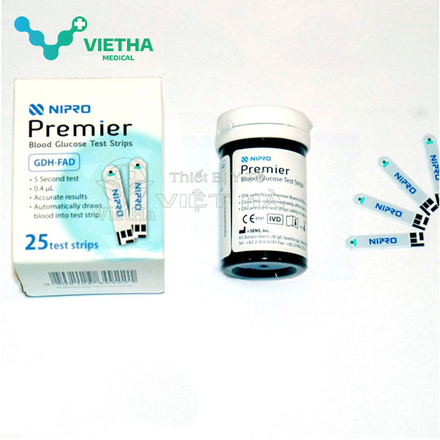 Máy Đo Đường Huyết Nipro Premier α tặng 25 que thử