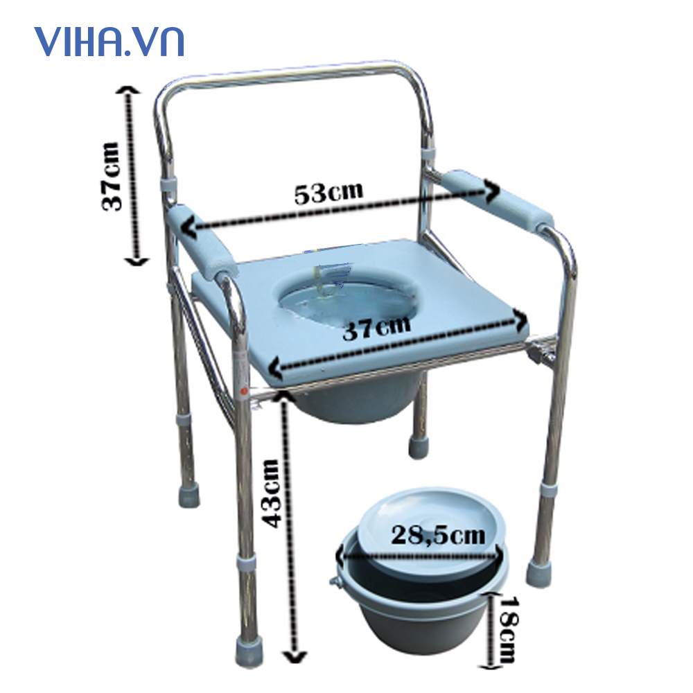 Ghế bô vệ sinh không bánh xe mặt nhựa Lucass G26