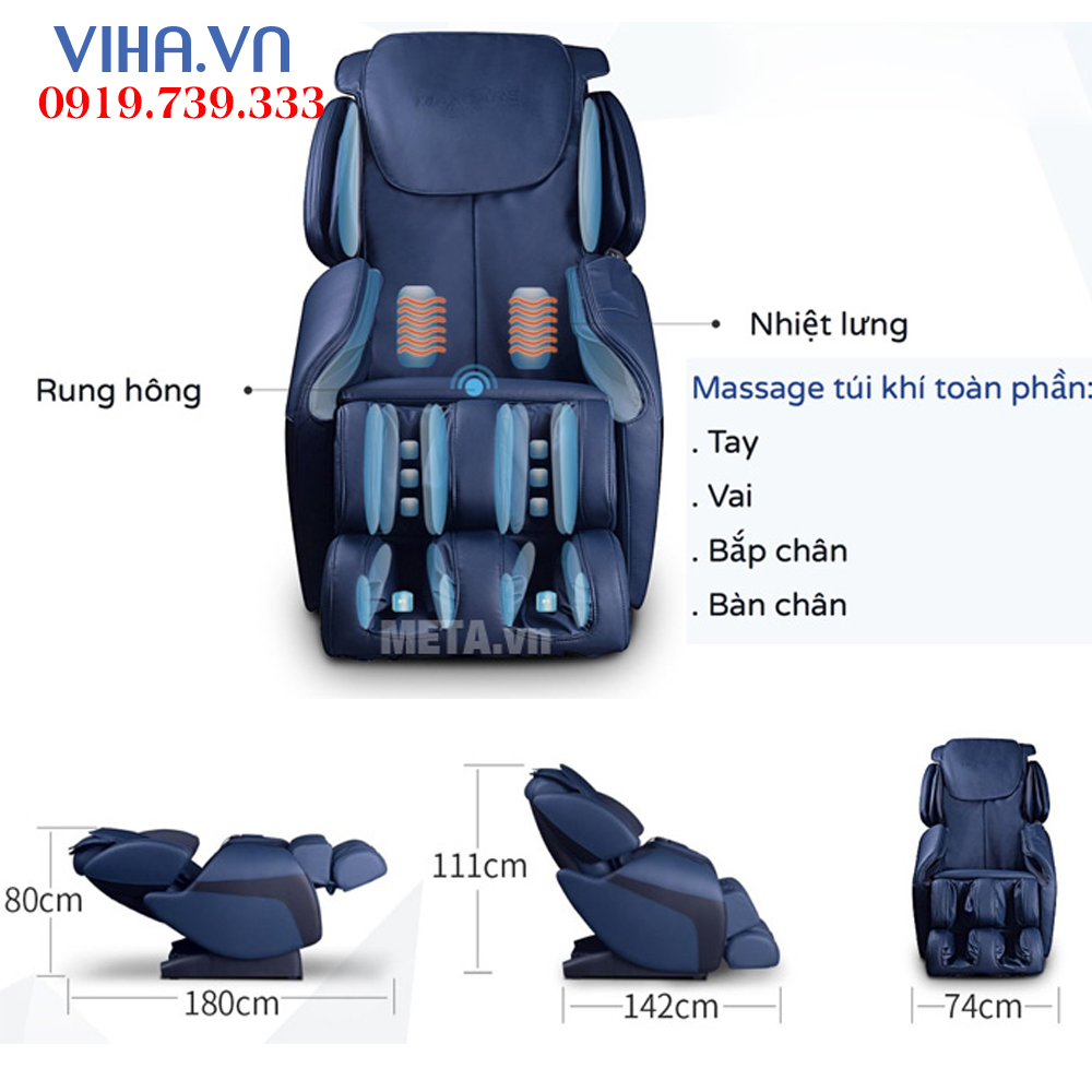 Ghế massage toàn thân Maxcare Max-616 Plus