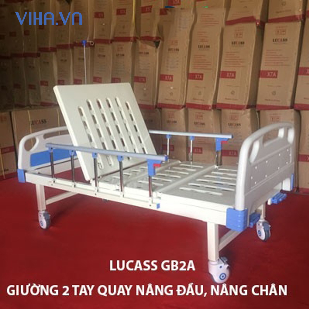 Giường y tế 2 tay quay Lucass GB 2A- giường y tế đa năng