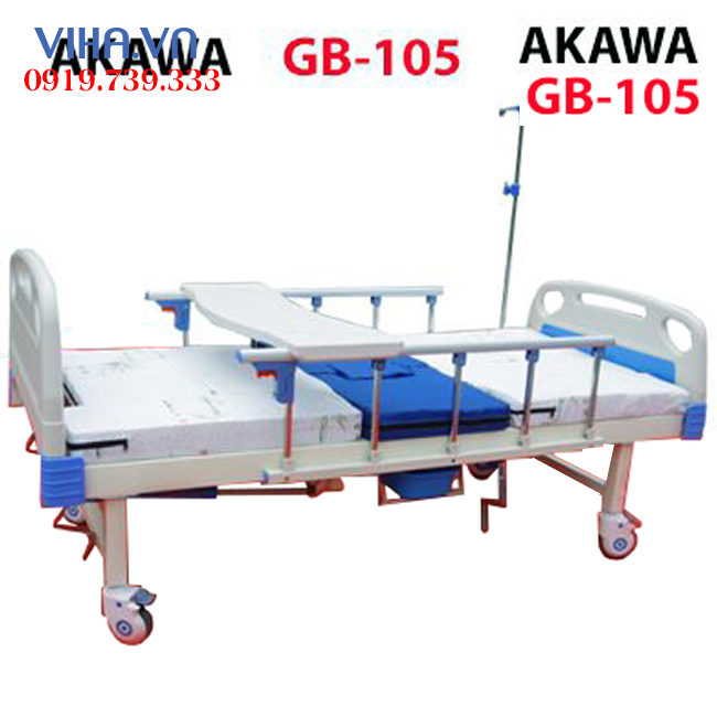 Giường bệnh nhân đa chức năng 3 tay quay akawa GB-105