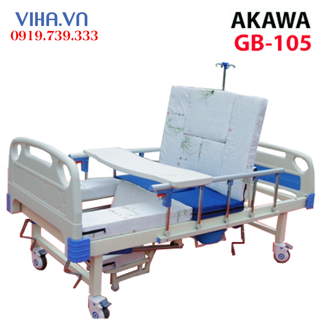 Giường bệnh nhân đa chức năng 3 tay quay akawa GB-105