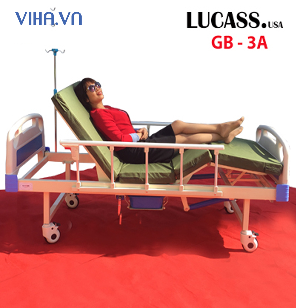 Giường y tế Lucass Gb-3A 3 tay tay quay