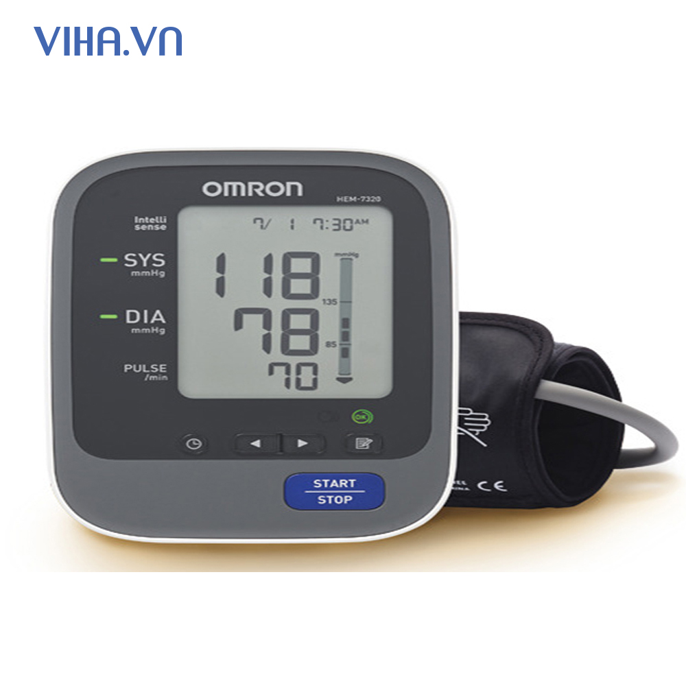 Máy đo huyết áp bắp tay tự động HEM-7320 với bộ nhớ 90 kết quả đo