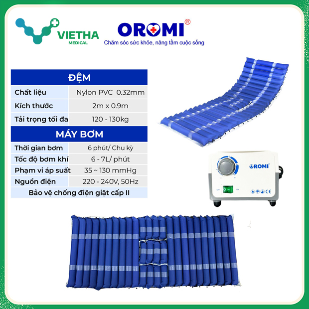 Đệm Hơi Chống Loét OROMI HF6002 Có Lỗ Đi Vệ Sinh