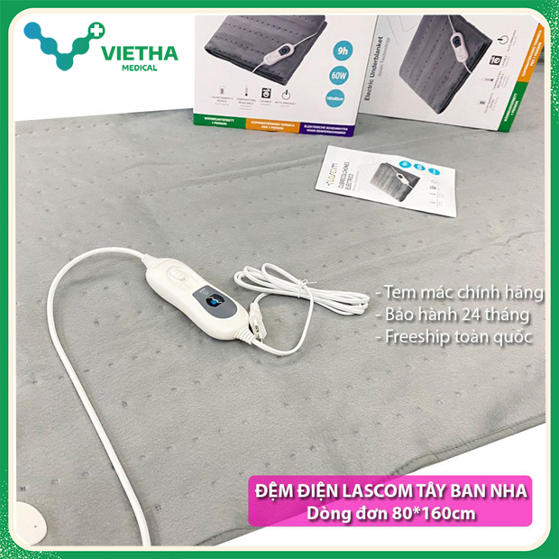 Đệm điện đơn sưởi ấm Lascom LC350H KT 160*80cm