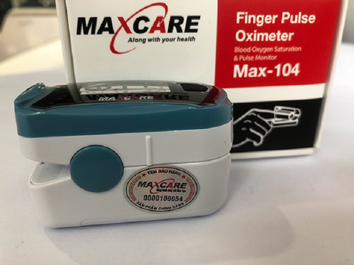 Máy đo nồng độ Oxy Maxcare Max104- Đo oxy và nhịp tim