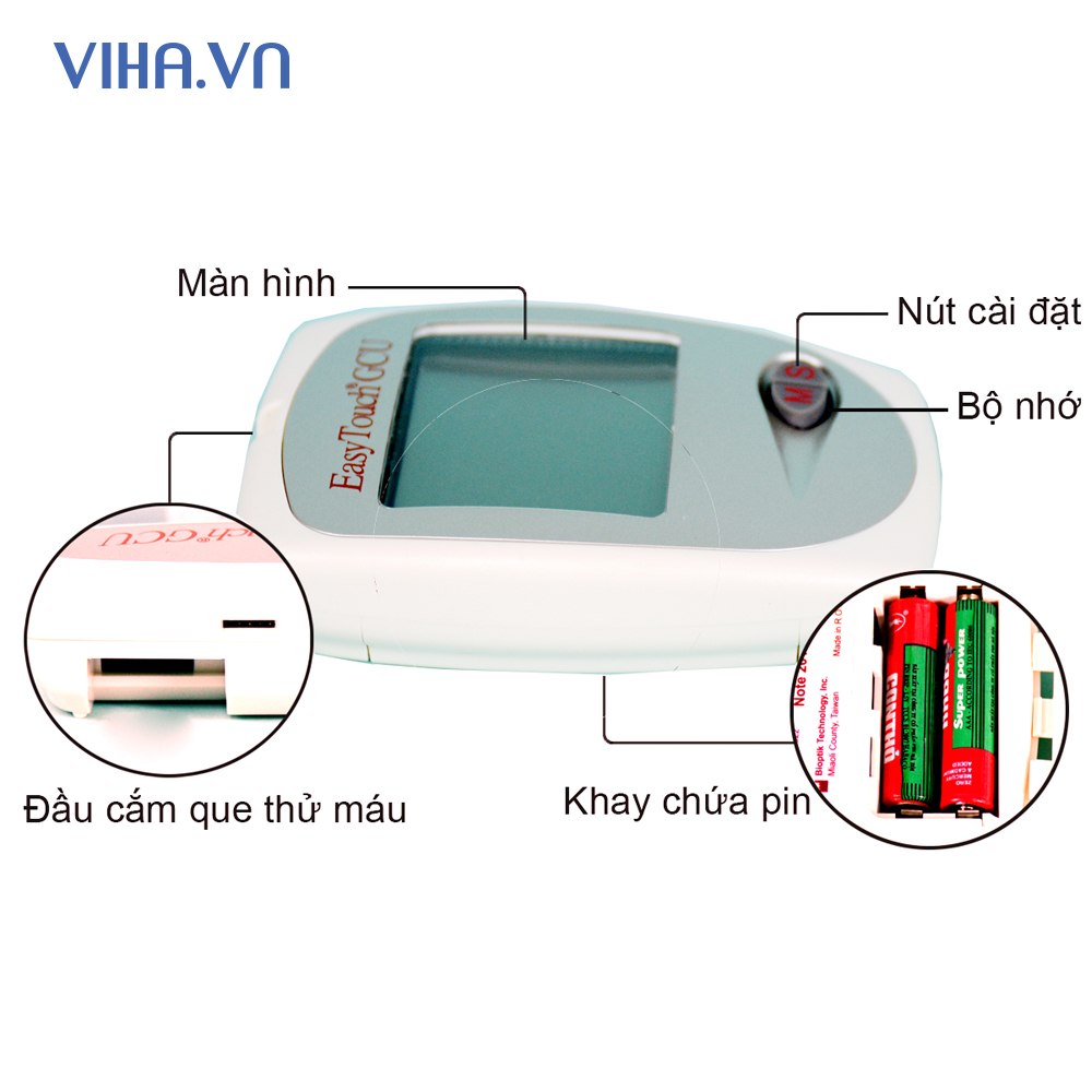 Máy đo đường huyết 3 trong 1 Easy Touch GCU hàng chính hãng