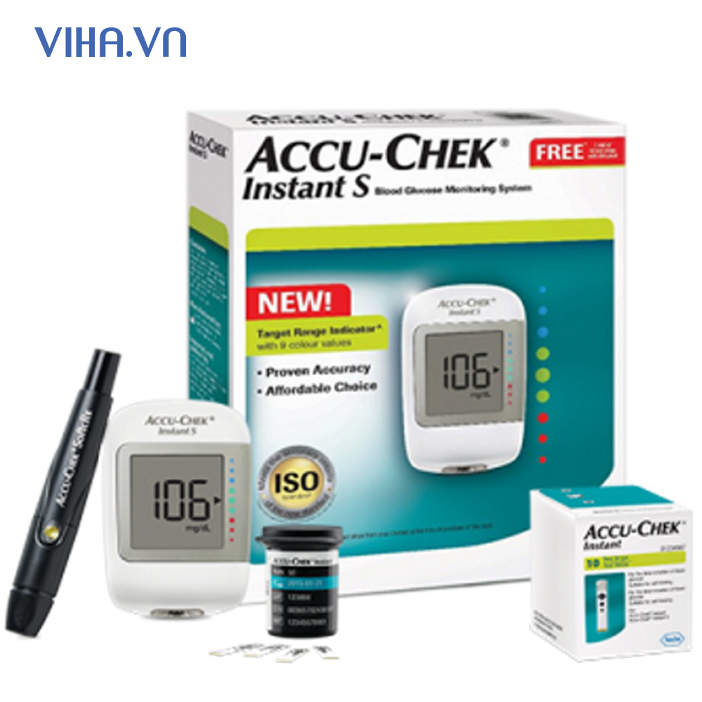 Máy đo đường huyết Accu-Chek Instant Hàng Chính Hãng
