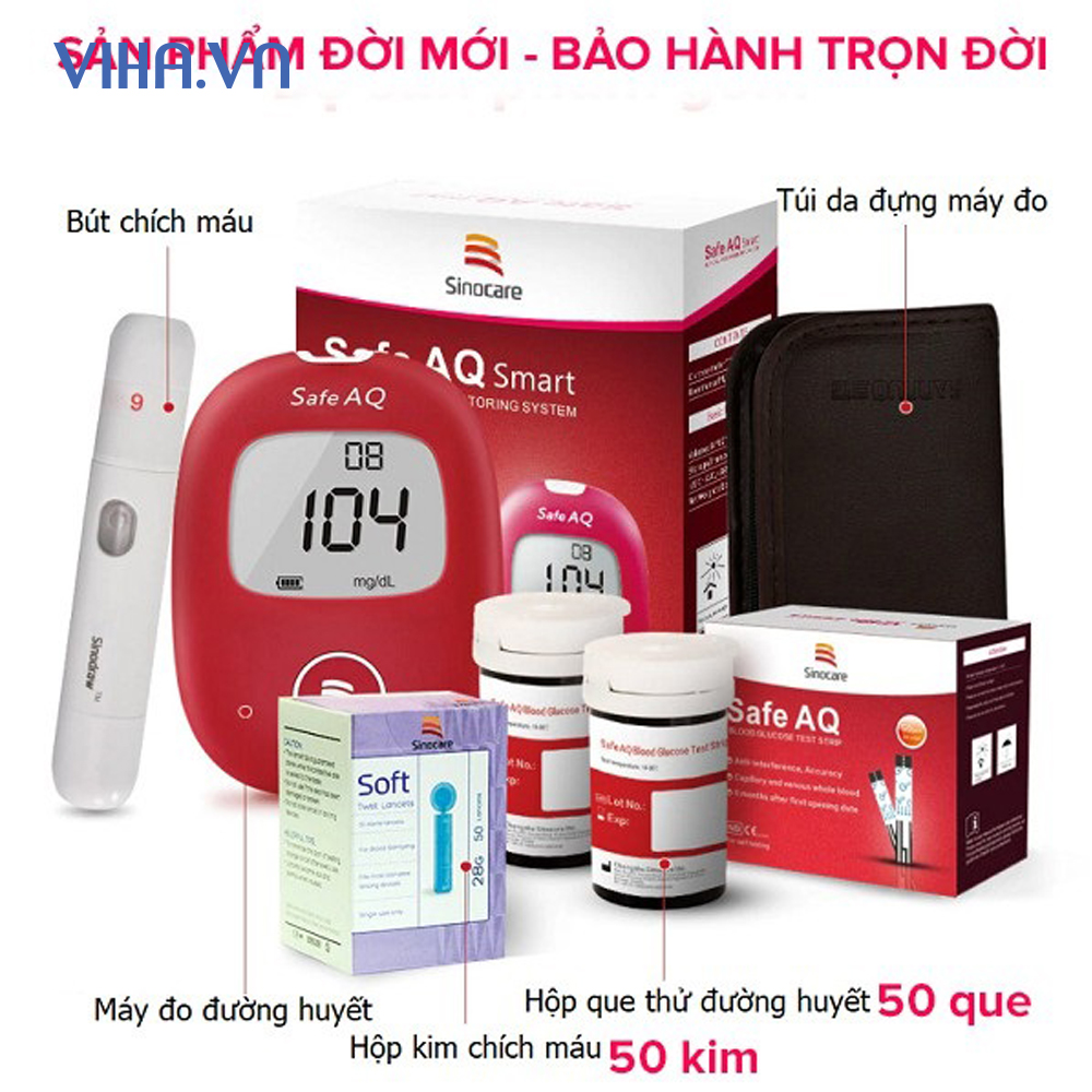 Máy Đo Đường Huyết Safe AQ Sinocare
