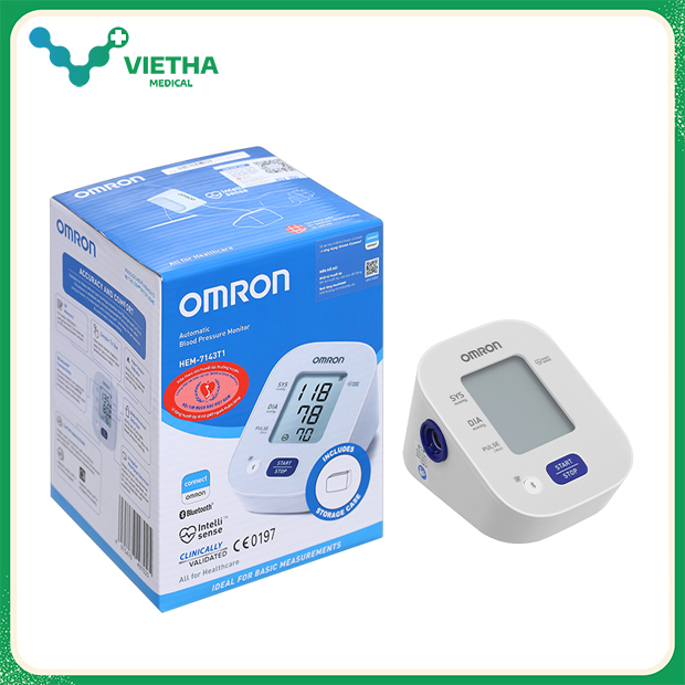 Máy Đo Huyết Áp Omron HEM-7143T1 – Chính Xác, Dễ Dùng, Kết Nối Bluetooth