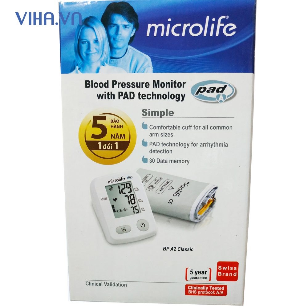 Máy đo huyết áp bắp tay Microlife A2 Classic
