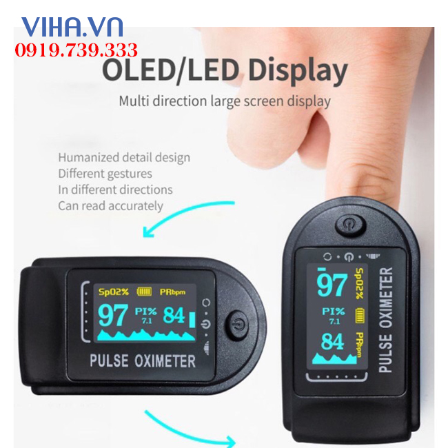 Máy đo nồng độ oxy trong máu và nhịp tim SpO2 Oromi A3