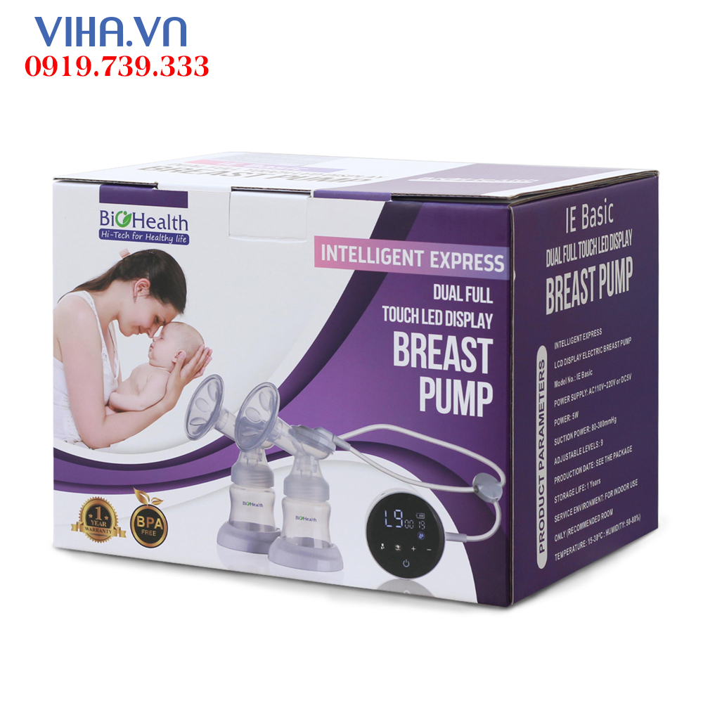Máy hút sữa điện đôi Biohealth IE Basic