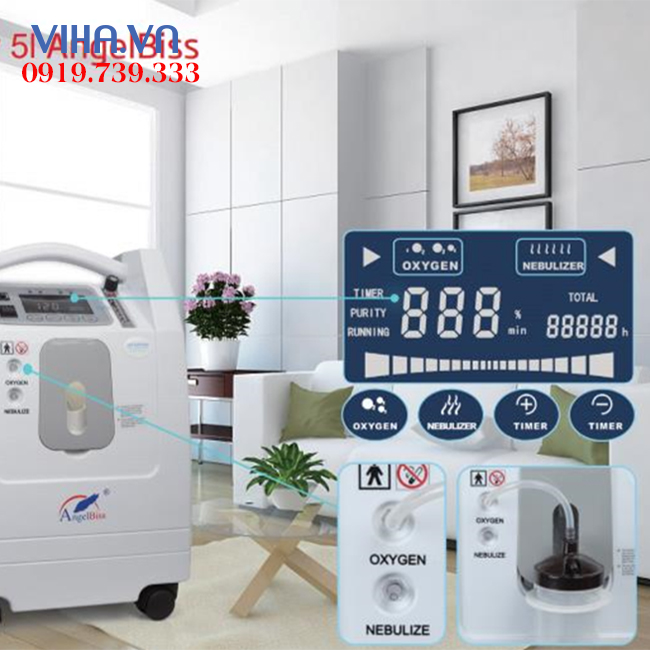 Máy tạo Oxy 5lít/ phút Angelbiss Angel 5S