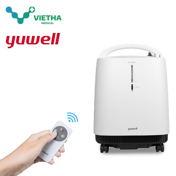 Máy tạo oxy cao cấp Yuwell 9F-5BW siêu êm ái
