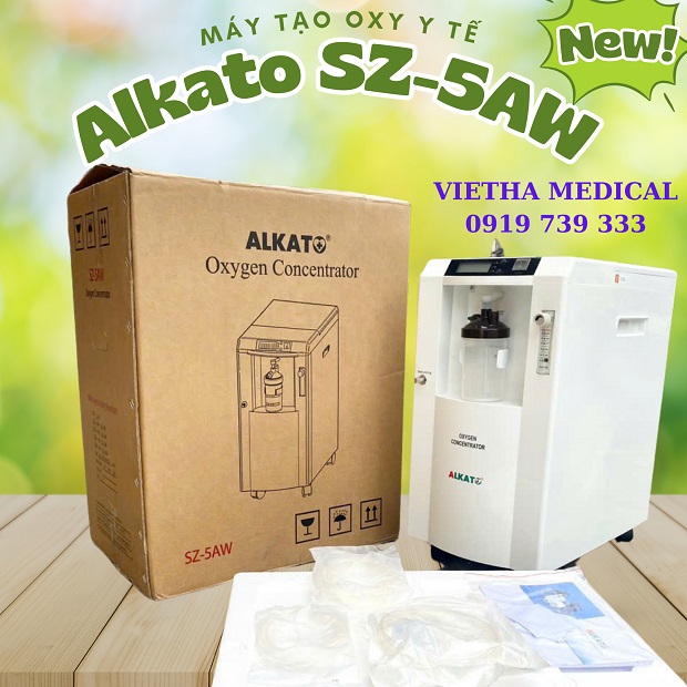 Máy tạo oxy Alkato SZ-5AW 5L/phút New 2024