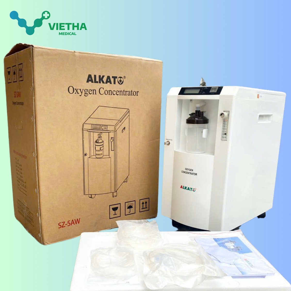 Máy tạo oxy Alkato SZ-5AW 5L/phút New 2024
