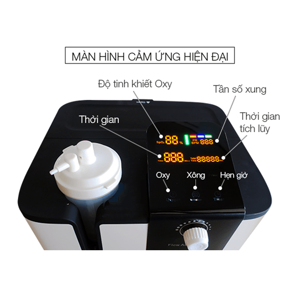 Máy Tạo Oxy Owgels OZ-3-01TWX0 Có Đo SPO2 và Xông Mũi Họng