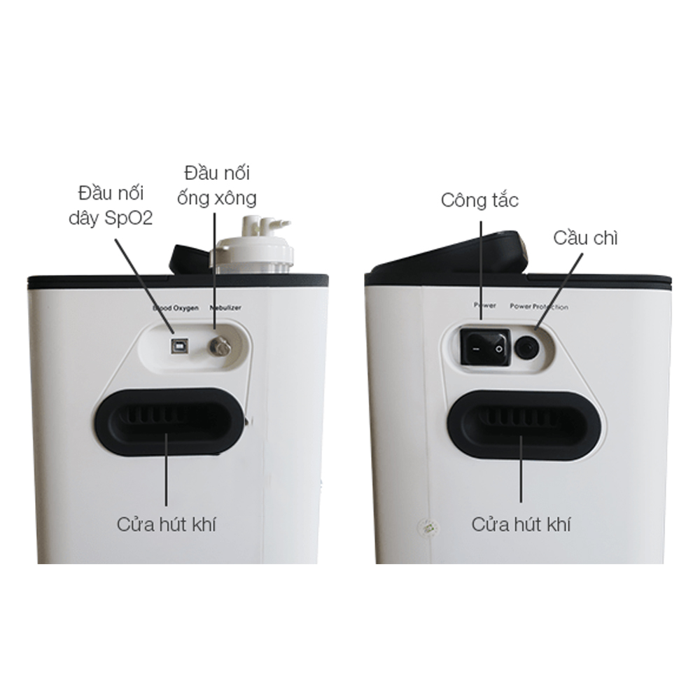 Máy Tạo Oxy Owgels OZ-3-01TWX0 Có Đo SPO2 và Xông Mũi Họng