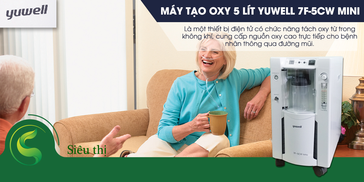 Máy tạo oxy Yuwell 7F-5CW Mini