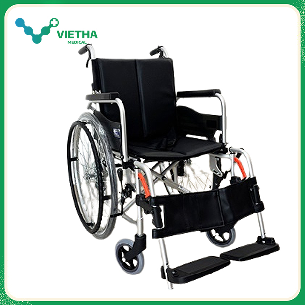 Xe lăn Miki Nhật Bản USG-1, đệm da, khung nhôm cao cấp