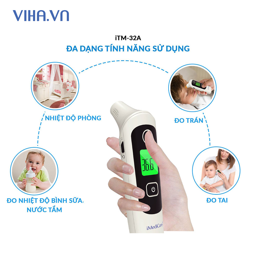 Nhiệt kế điện tử hồng ngoại 2 trong 1 iMediCare iTM 32A