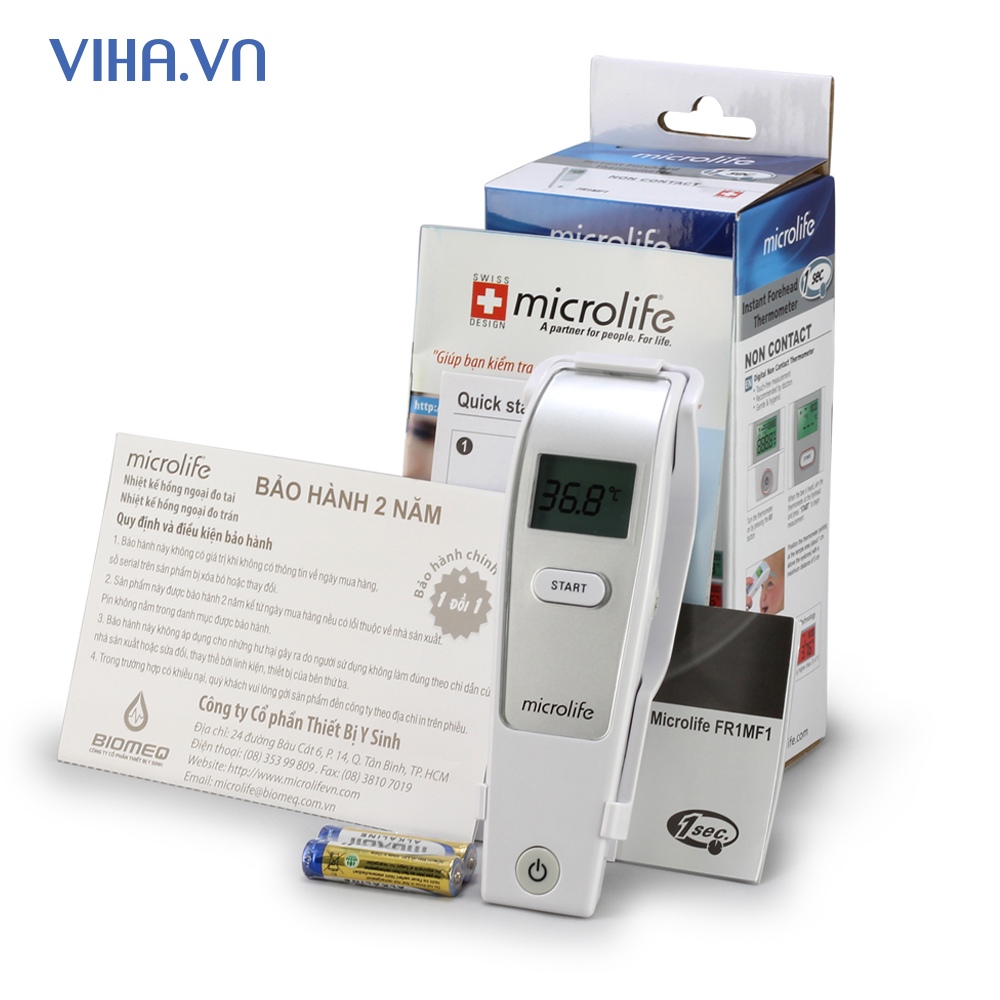 Nhiệt Kế Điện Tử Hồng Ngoại Đo Trán Microlife FR1MF1