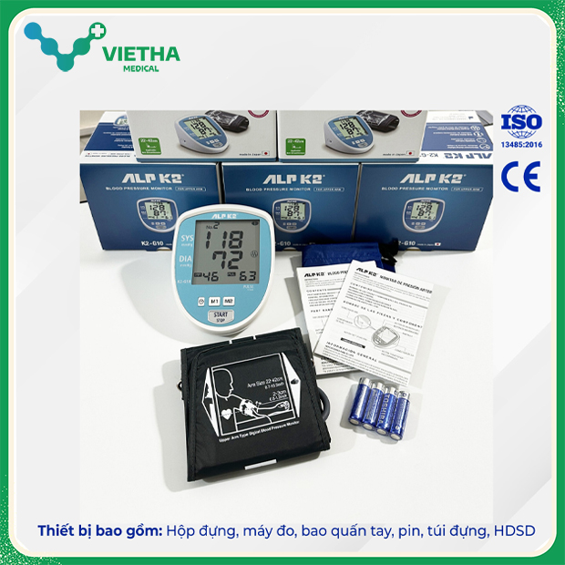 Máy Đo Huyết Áp Điện Tử Bắp Tay ALPK2-G10