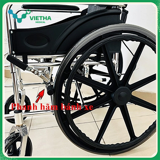 Xe lăn Lucass X91L khung hợp kim nhôm, bánh đúc