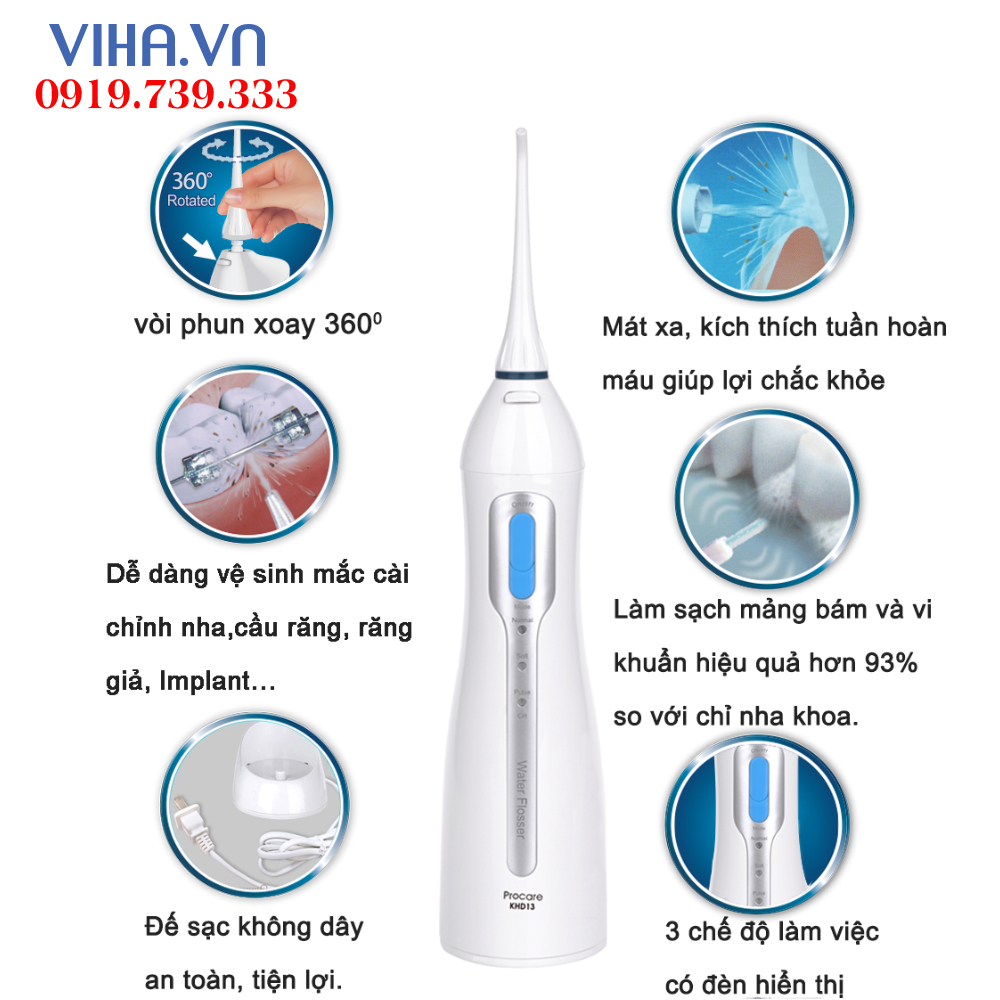 Máy tăm nước du lịch cầm tay Procare KHD13