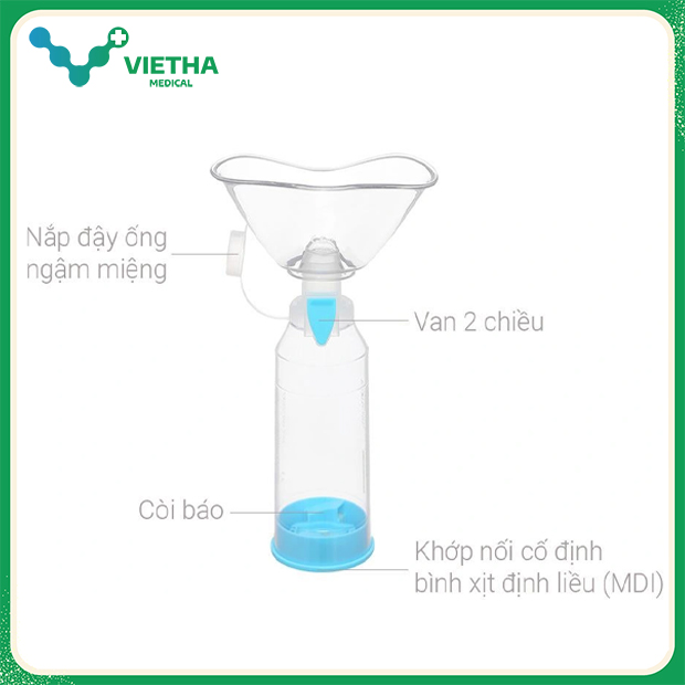 Buồng Đệm Khí Dung BioHealth BH05 – Hỗ Trợ Hít Thuốc Hiệu Quả Cho Người Lớn & Trẻ Em