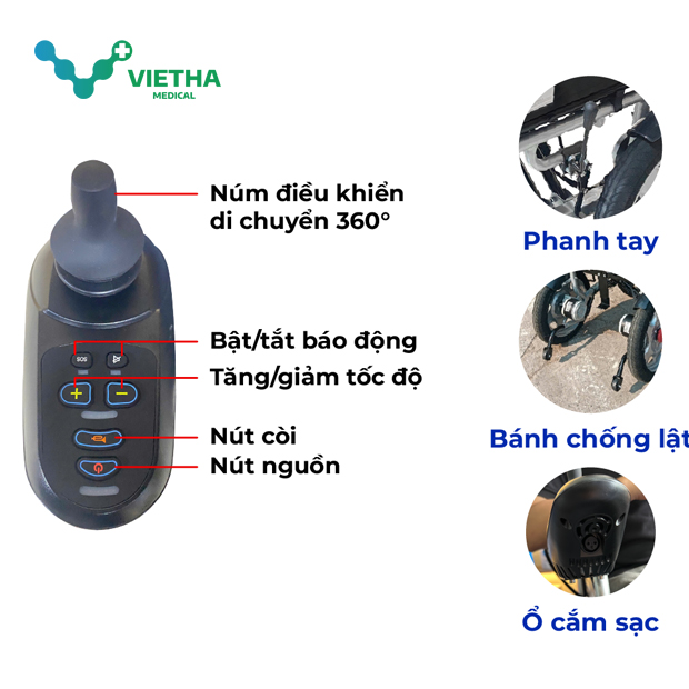 Xe lăn điện Oromi XSJ-08 – Di chuyển thông minh, an toàn & tiện lợi