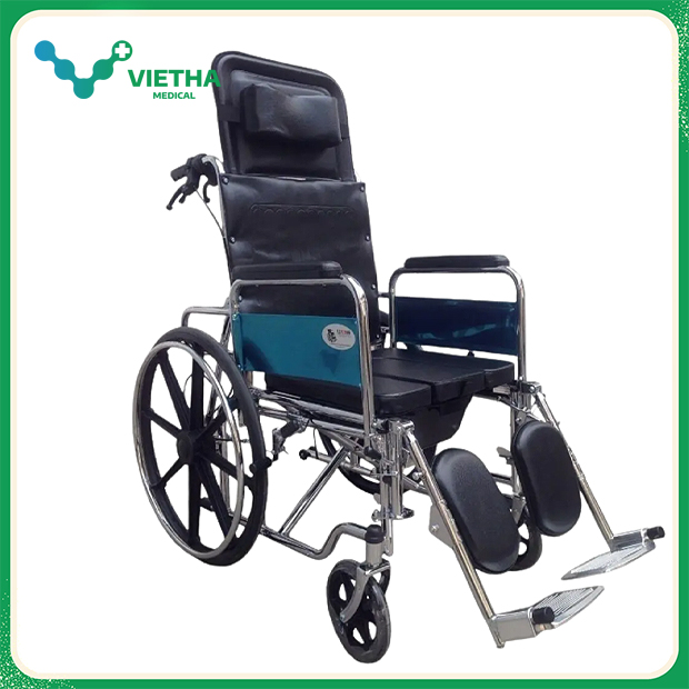 Xe lăn đa năng Lucass X7 có bô vệ sinh, ngả nằm