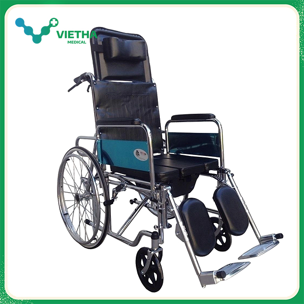 Xe lăn đa năng Lucass X7 có bô vệ sinh, ngả nằm