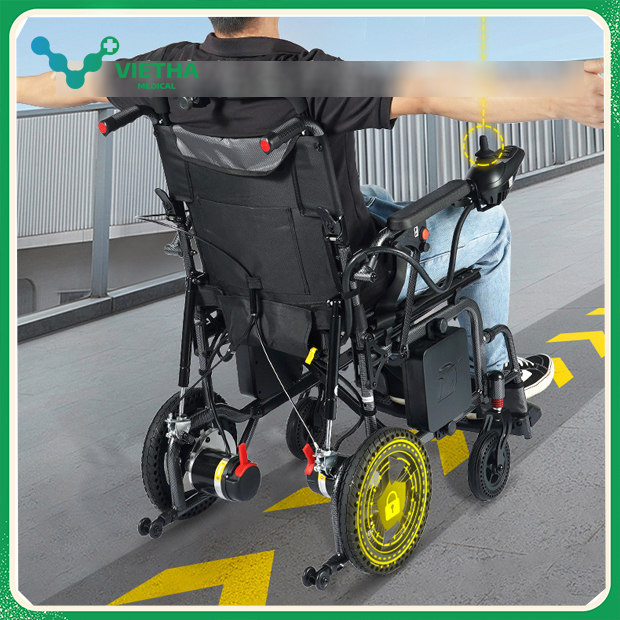 Xe lăn điện ngả lưng Lucass S-500 (pin lithium, phanh tự động)