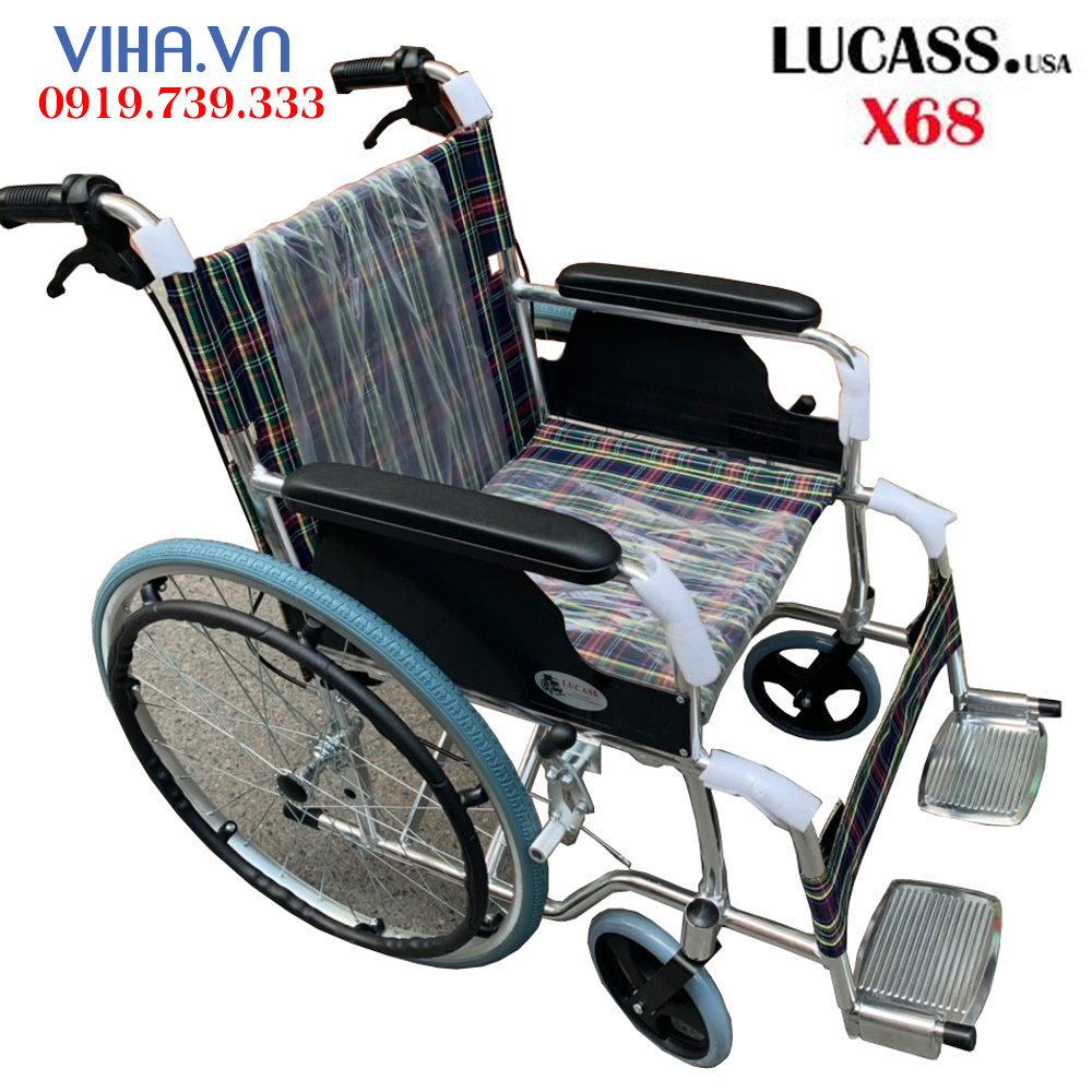 Xe Lăn Hợp Kim Nhôm Siêu Nhẹ , Chắc Chắn Lucass X68 ( X68L)