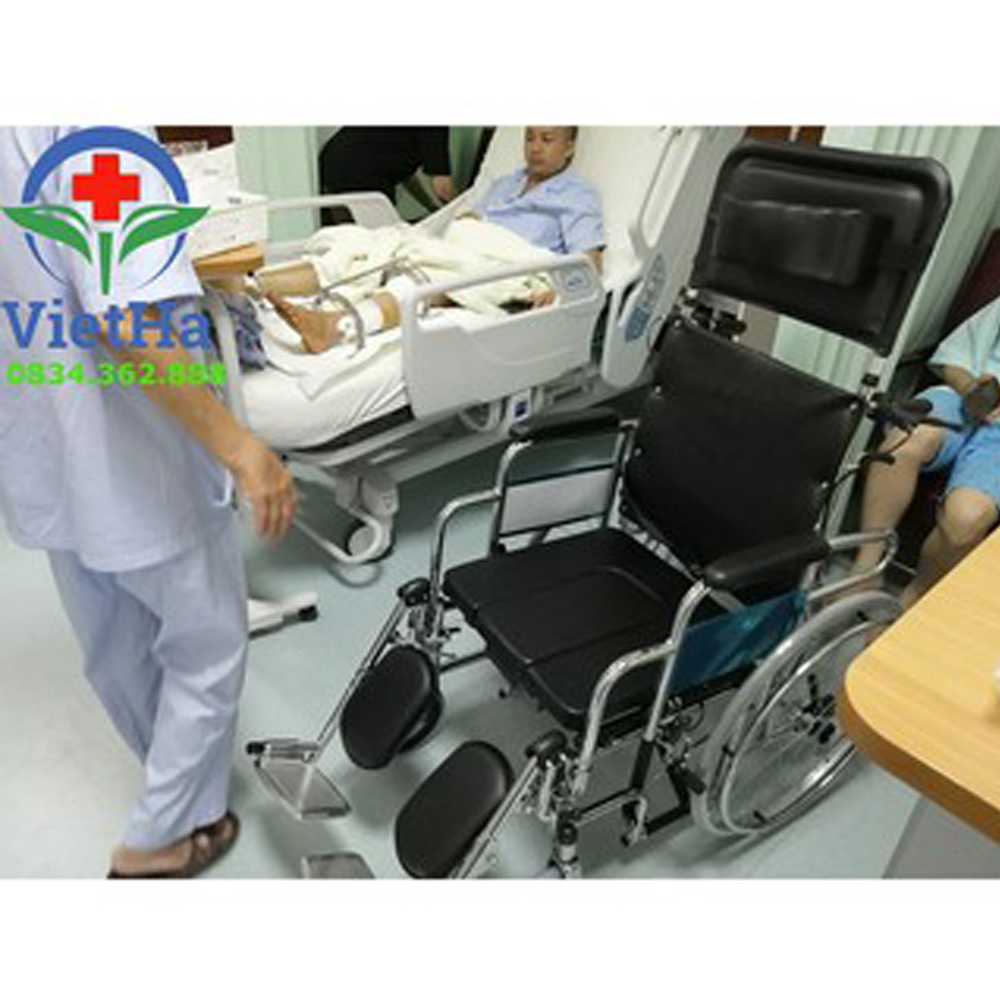 Xe lăn đa năng Lucass X7 có bô vệ sinh, ngả nằm